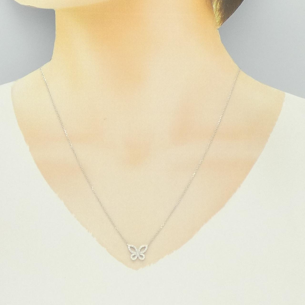 グラフ ミニバタフライシルエット 750ホワイトゴールド ダイヤモンド ネックレス