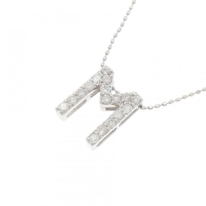 Au750 ダイヤモンド イニシャルM ネックレス