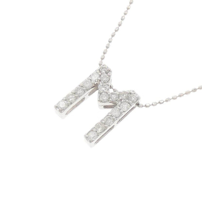 Au750ダイヤモンドイニシャルMネックレス