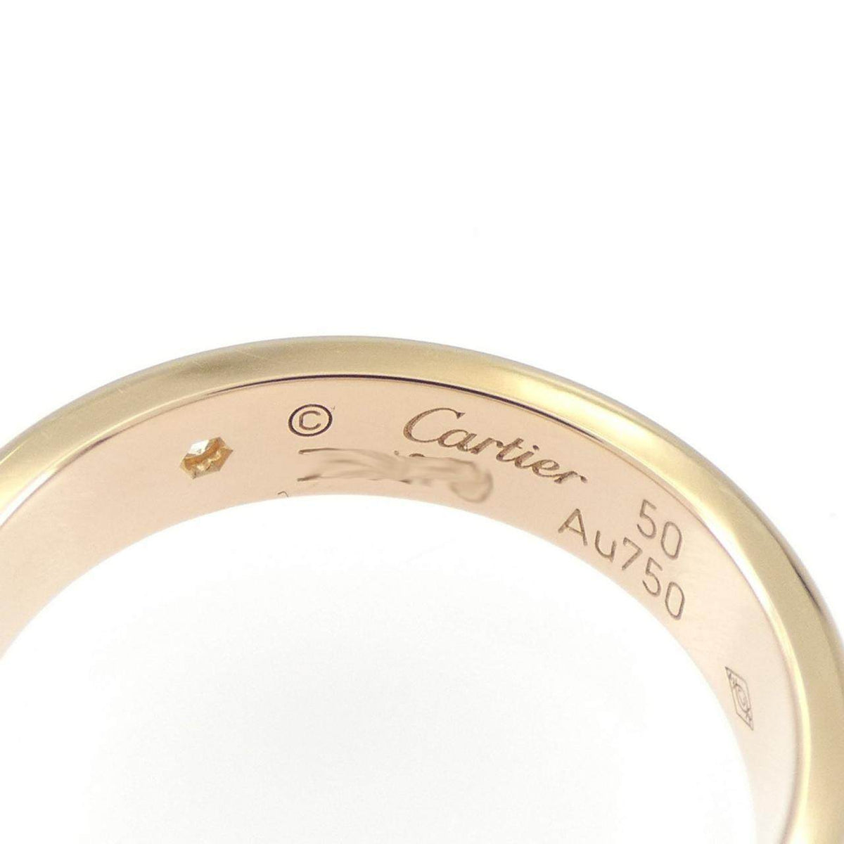 カルティエ ミニラブ 1P Au750 ダイヤモンドリング 10号