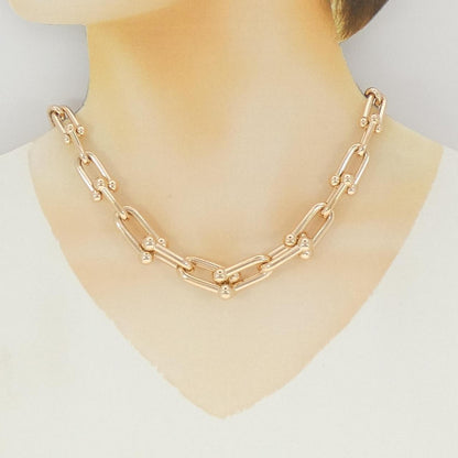 ティファニー グラジュエイテッド リンク 750ピンクゴールド ネックレス