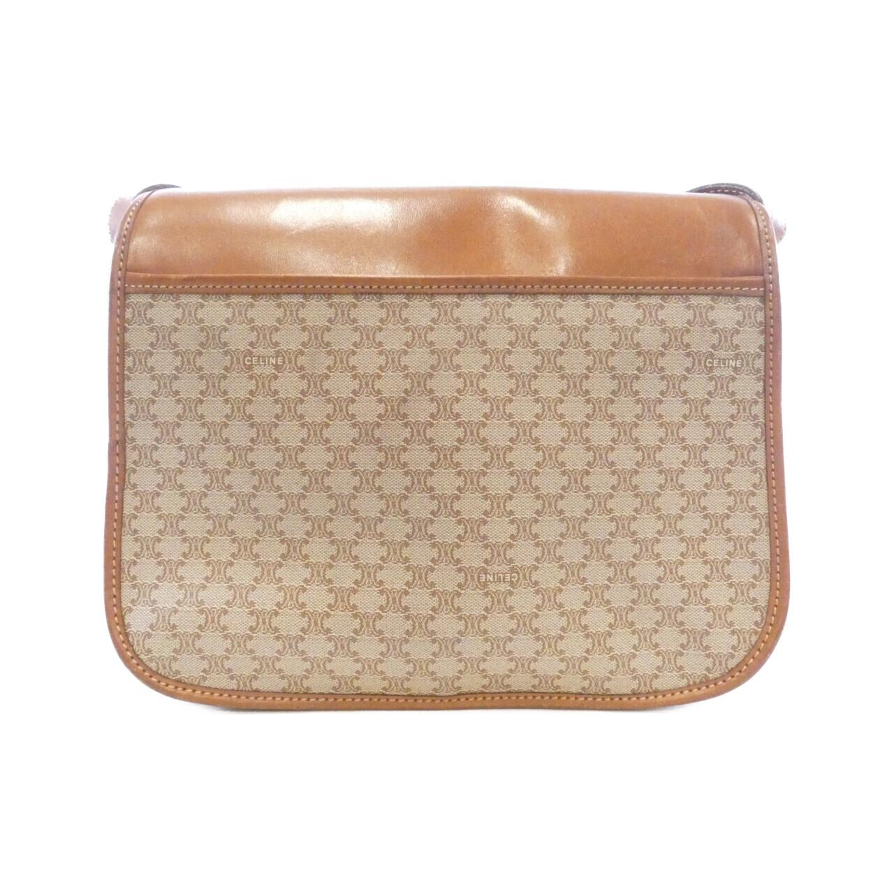 セリーヌ コーティングキャンバス レザー ショルダーバッグ