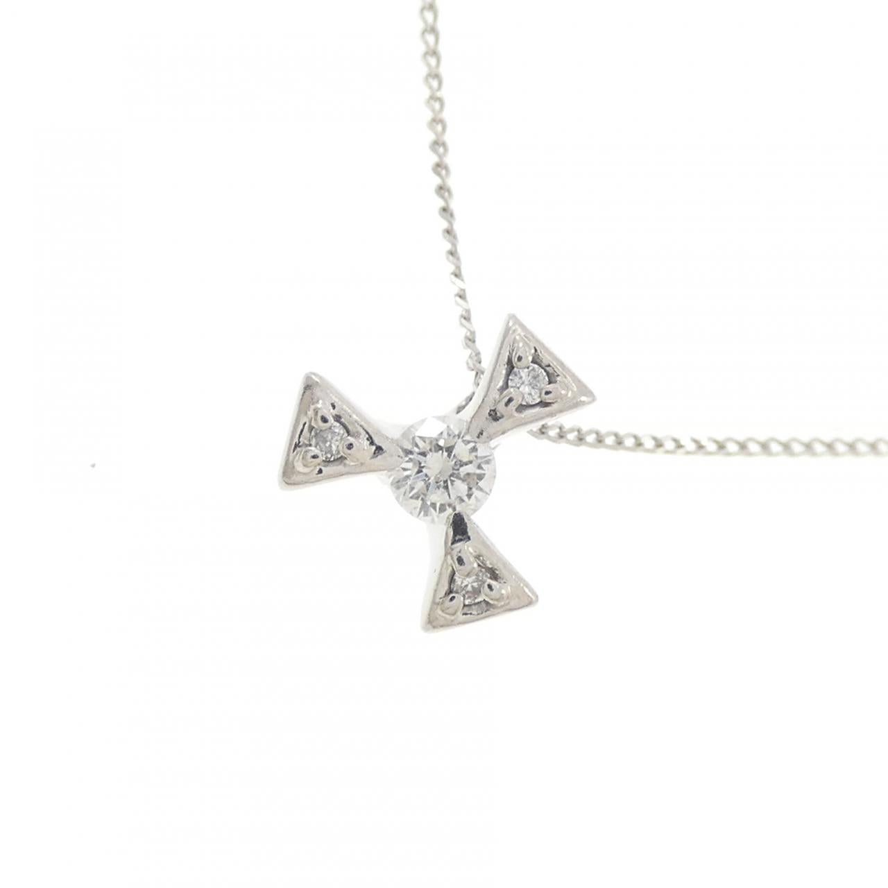 Pt900 ダイヤモンドネックレス 0.10CT
