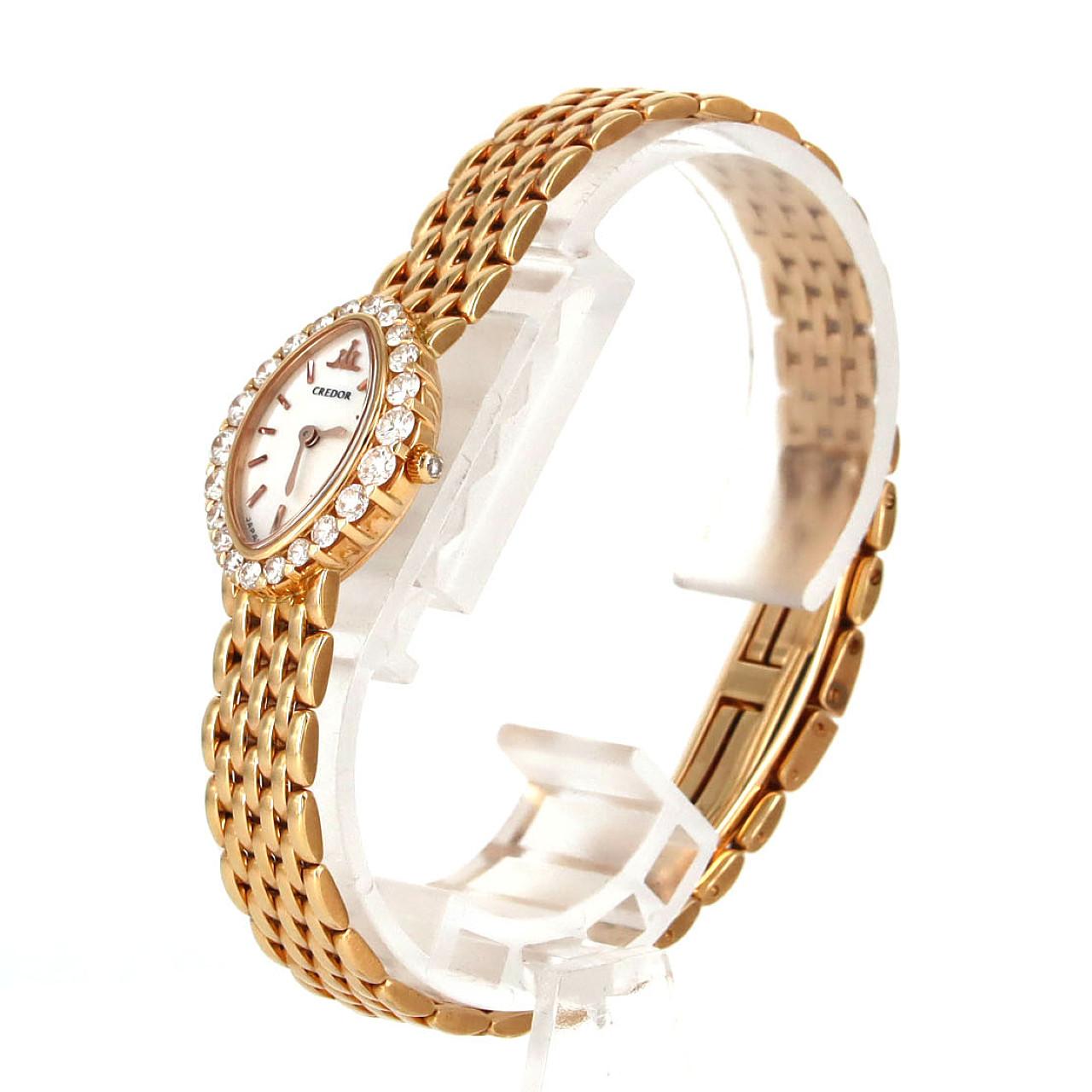 セイコー クレドールジュリ ピンクゴールド ローズゴールド クォーツ