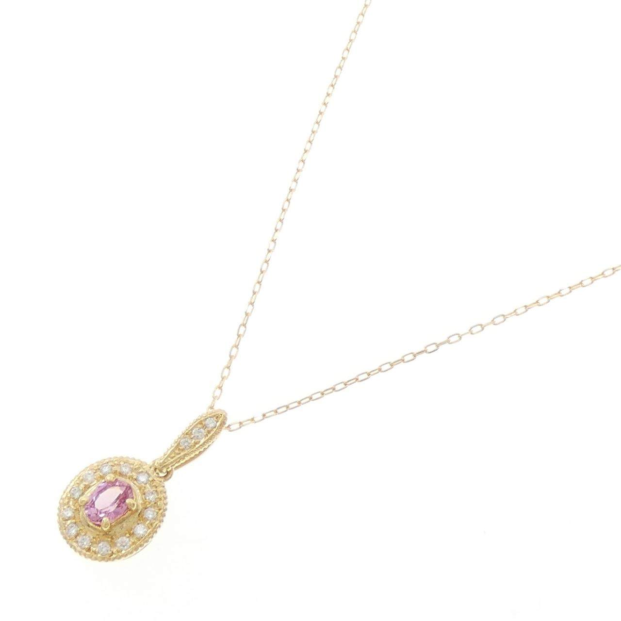 Au750サファイヤダイヤモンドネックレス