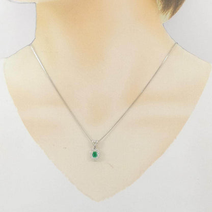 プラチナ900 プラチナ850 エメラルド ダイヤモンド ネックレス