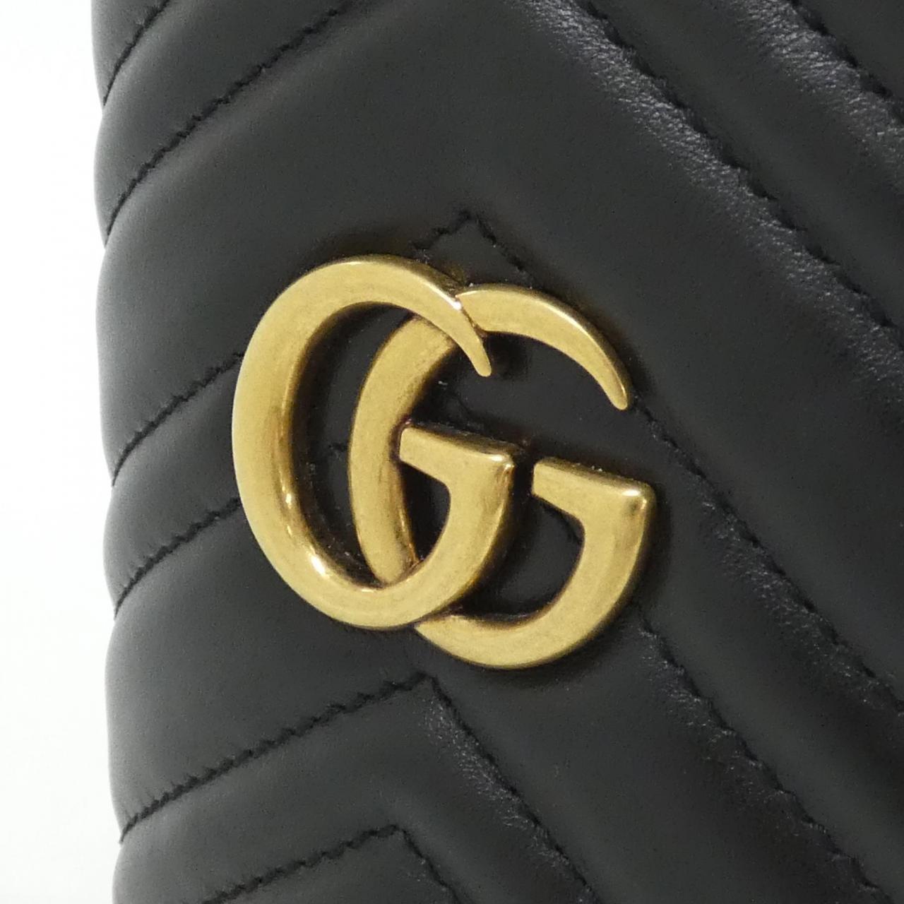 グッチ GGマーモント キルティングシェブロンレザー ショルダーバッグ