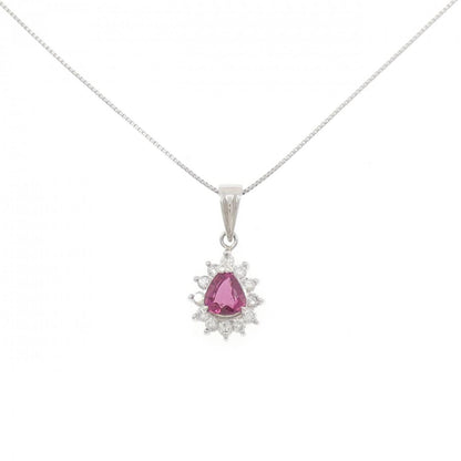 プラチナ 0.805CT ルビーダイヤモンドネックレス