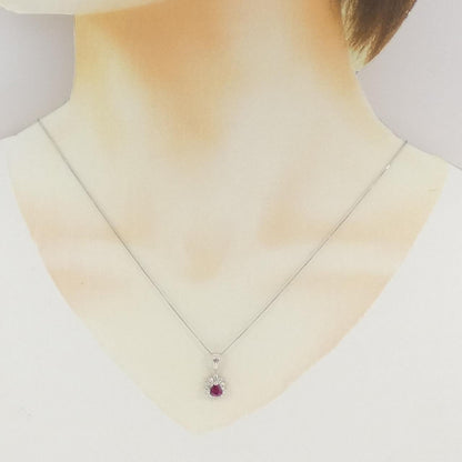 プラチナ 0.805CT ルビーダイヤモンドネックレス