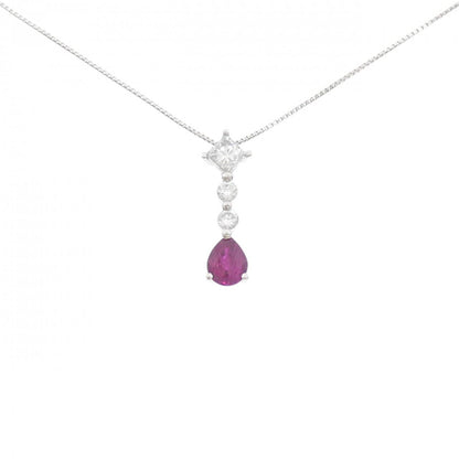 プラチナ 0.56CT 0.36CT ネックレス