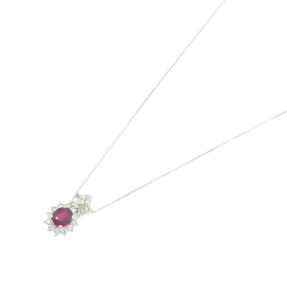 プラチナ900 プラチナ850 ルビー ダイヤモンド ネックレス