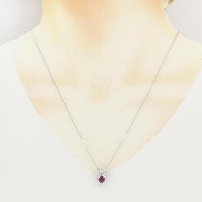 プラチナ900 プラチナ850 ルビー ダイヤモンド ネックレス