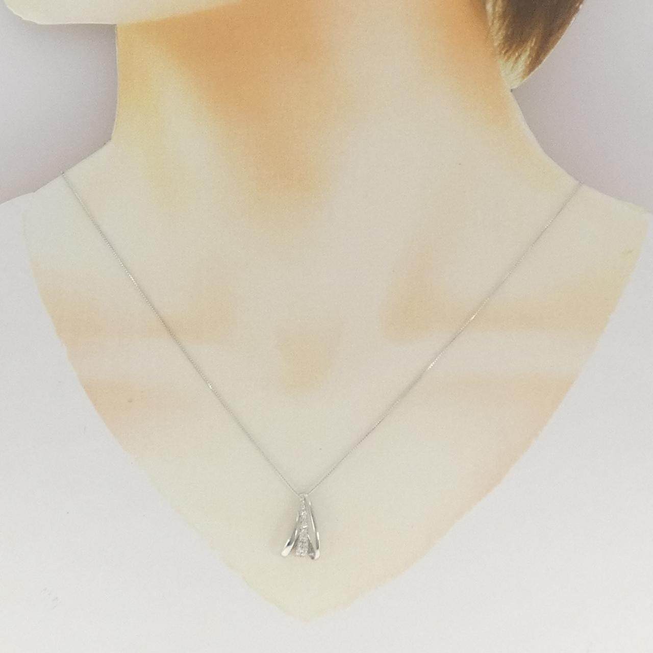 K18ホワイトゴールド ダイヤモンド ネックレス