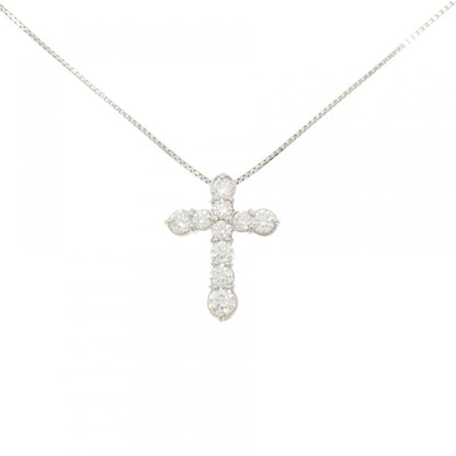 PT900 PT850 クロス 1.02ct ダイヤモンドネックレス