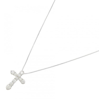 PT900 PT850 クロス 1.02ct ダイヤモンドネックレス