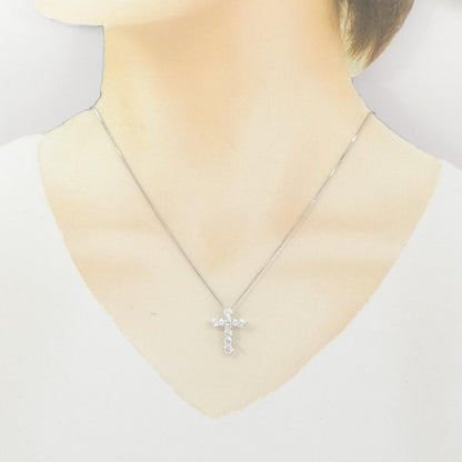 PT900 PT850 クロス 1.02ct ダイヤモンドネックレス