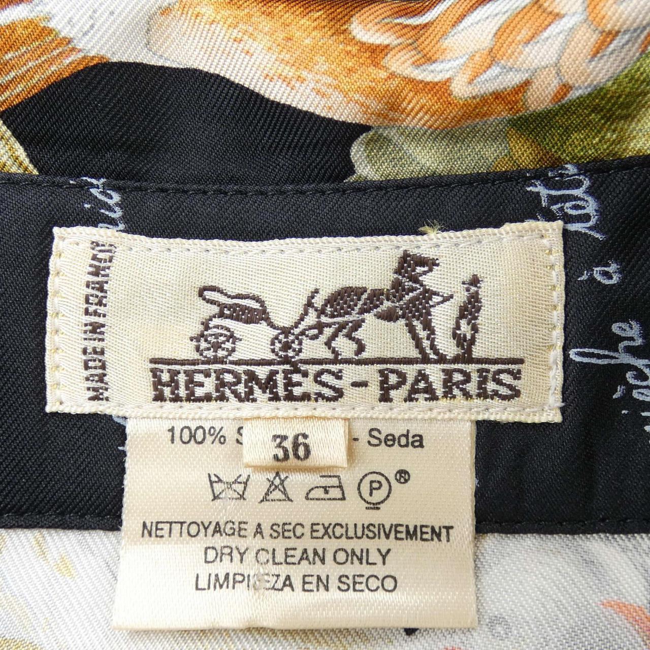 エルメス LINTRUS シルクシャツ