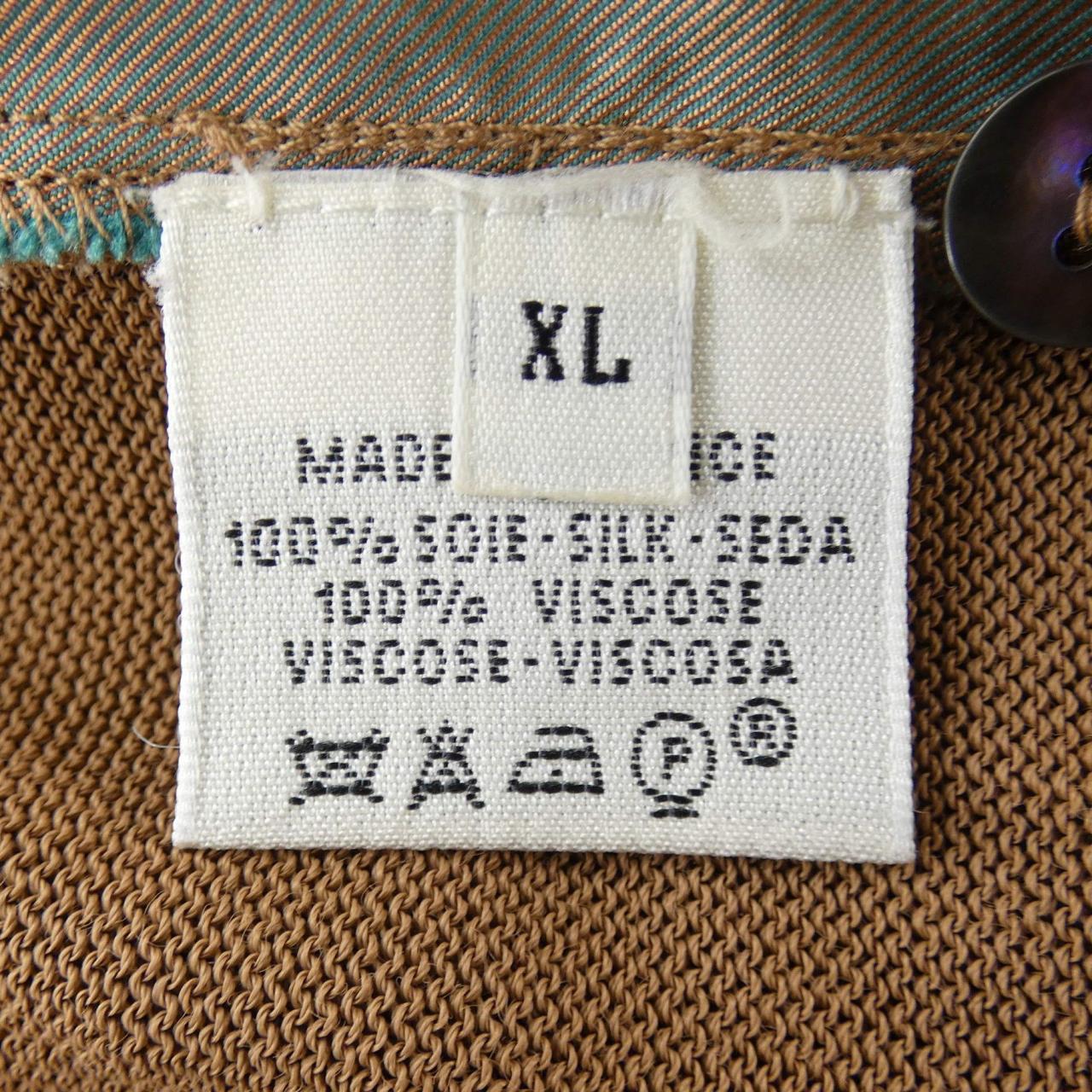 エルメス L'ART D'ECRIRE シルク ヴィスコース トップス XL