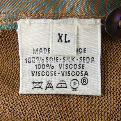 エルメス L'ART D'ECRIRE シルク ヴィスコース トップス XL