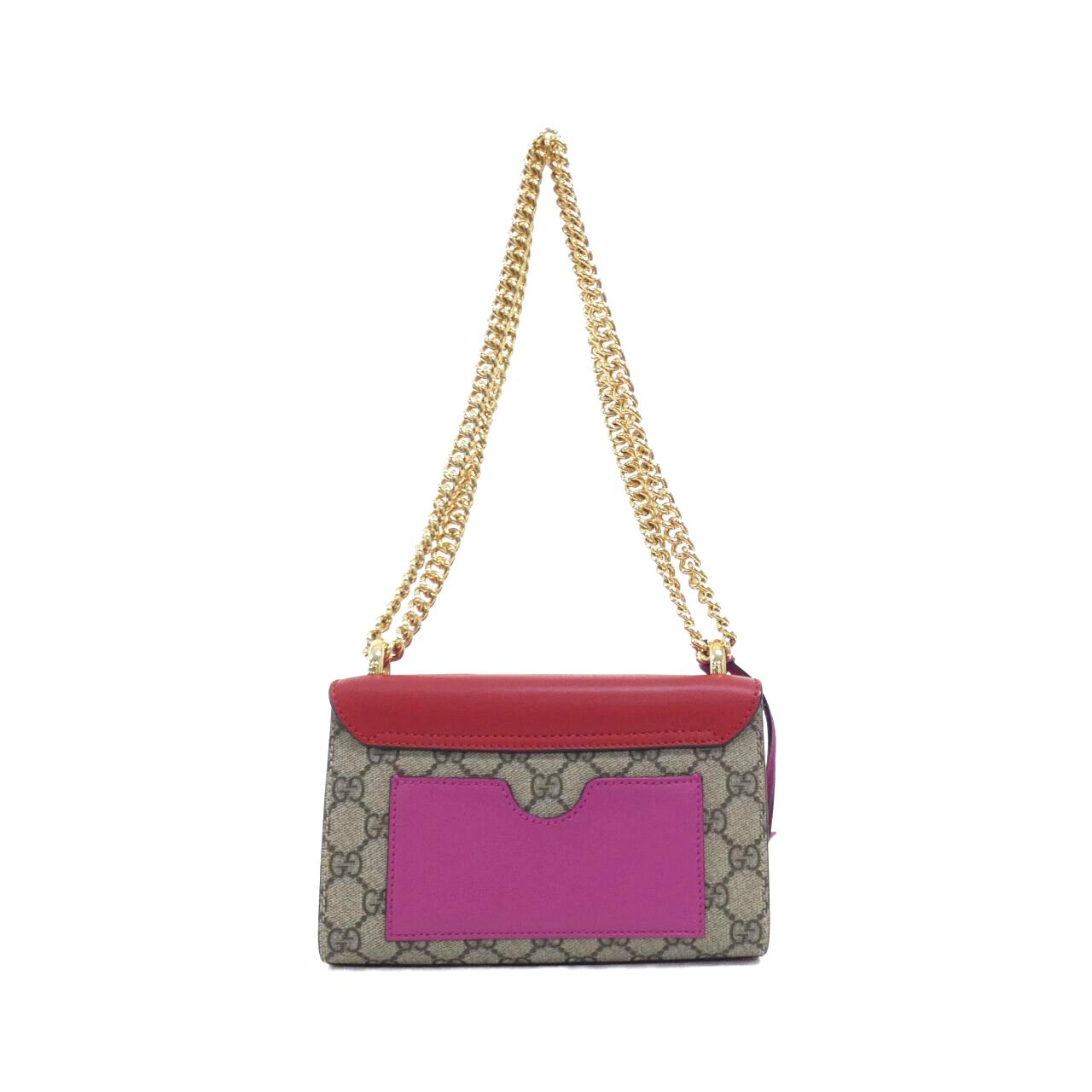 グッチ PADLOCK GGスプリームキャンバス レザー ショルダーバッグ