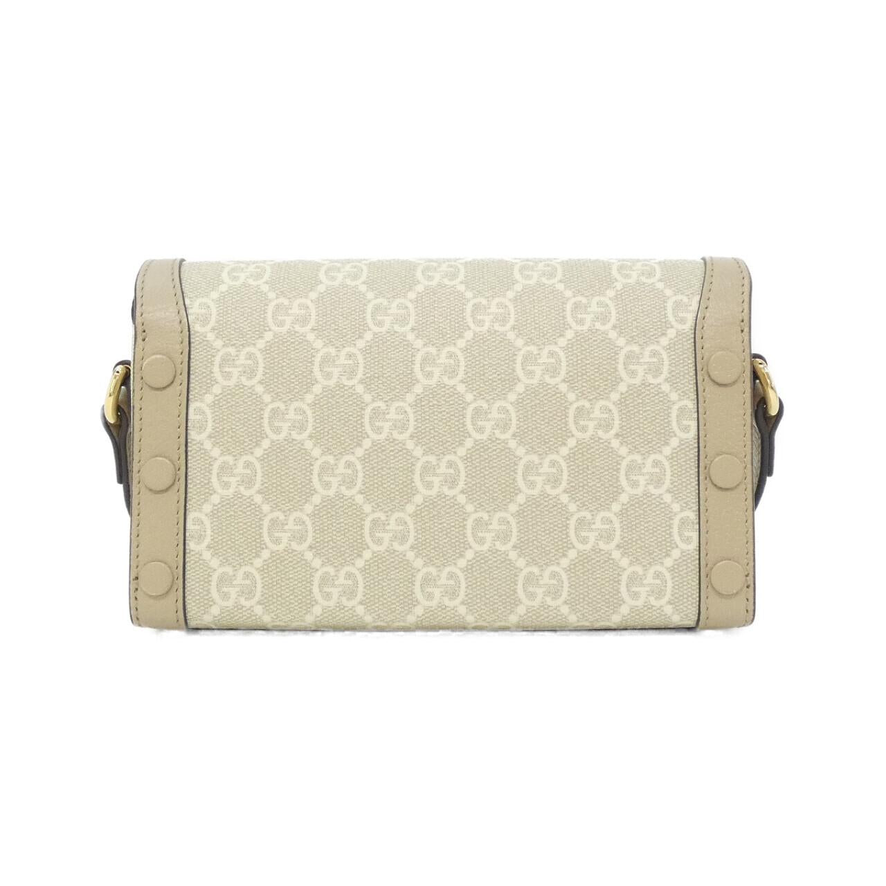 グッチ GUCCI HORSEBIT 1955 GGスプリームキャンバス レザー ショルダーバッグ