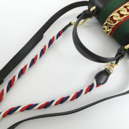 グッチ シルヴィ レザー ショルダーバッグ