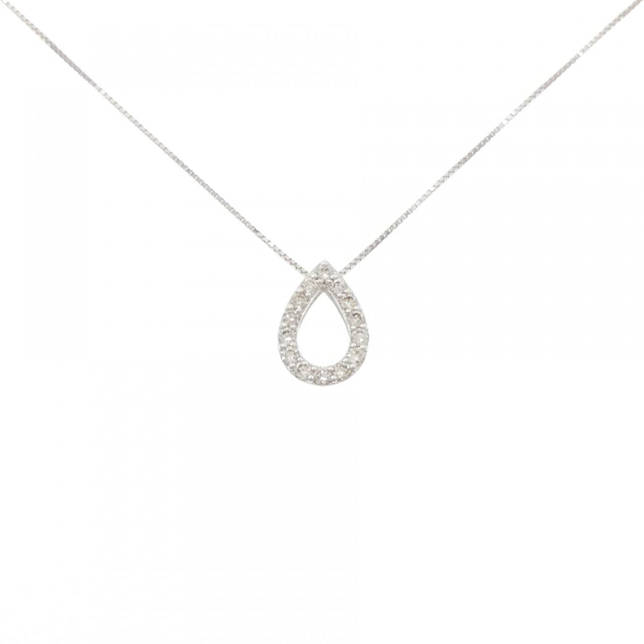 K10ホワイトゴールド 0.28ct ダイヤモンドネックレス