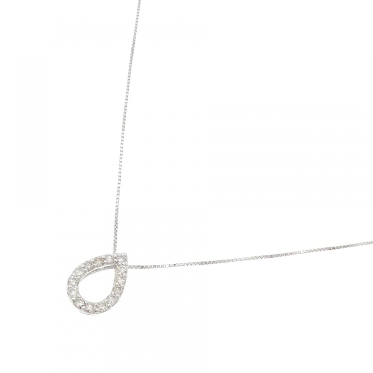 K10ホワイトゴールド 0.28ct ダイヤモンドネックレス