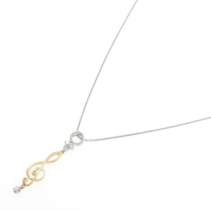 K18イエローゴールド プラチナ ダイヤモンドネックレス