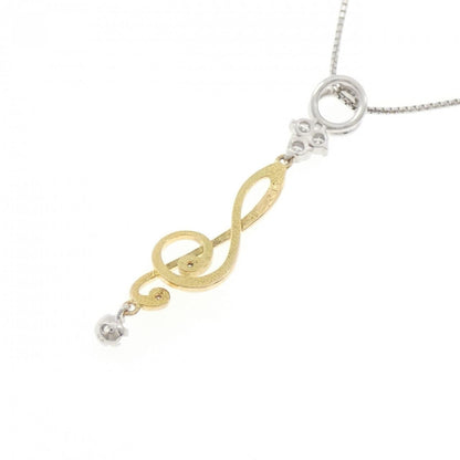 K18イエローゴールド プラチナ ダイヤモンドネックレス