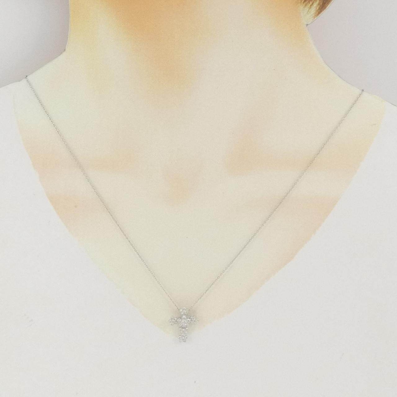 プラチナダイヤモンドフラワーネックレス