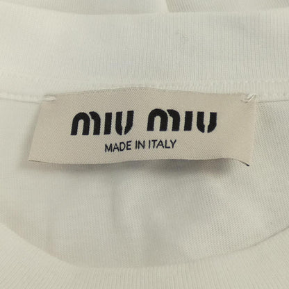 ミュウミュウ MIU MIUロゴ コットンTシャツ
