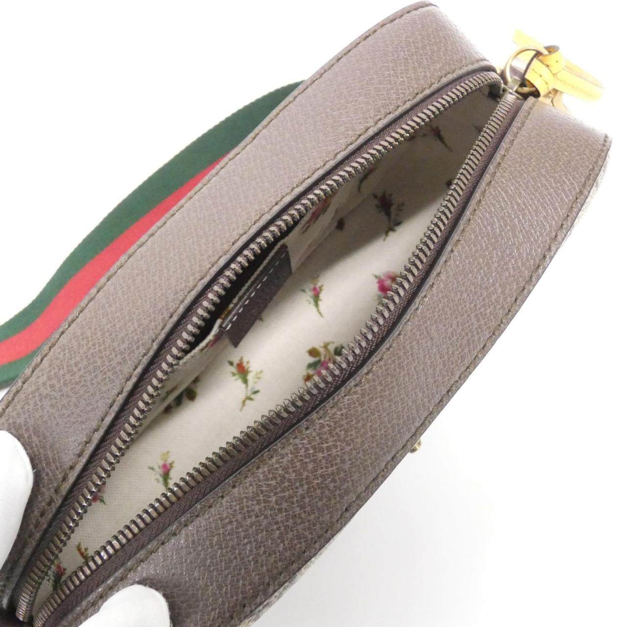 グッチ NEO VINTAGE GGスプリームキャンバス レザー ショルダーバッグ