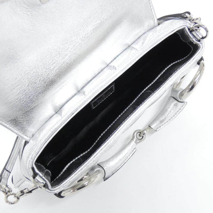 グッチ メタリックレザー ショルダーバッグ