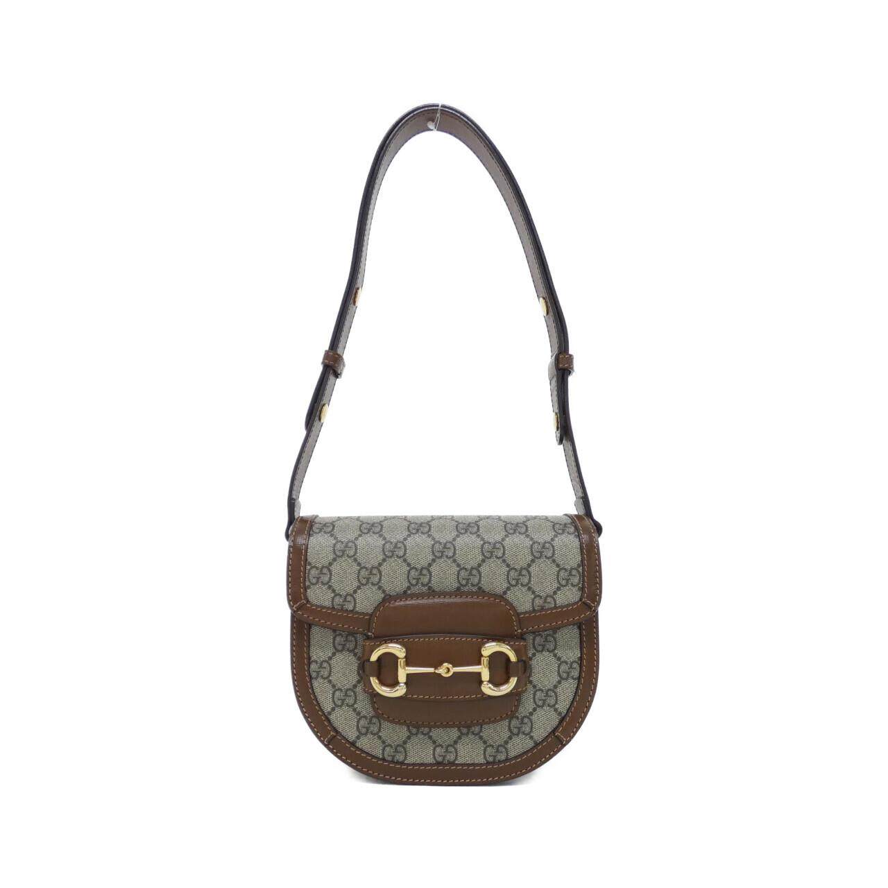 グッチ GUCCI HORSEBIT 1955 GGスプリームキャンバス レザー ショルダーバッグ