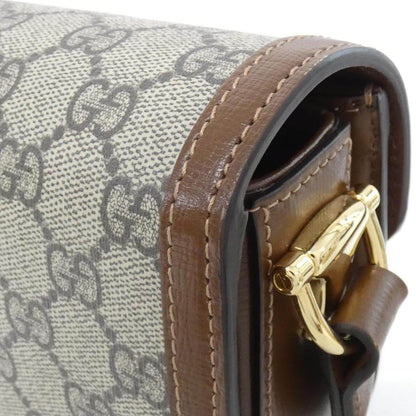 グッチ GUCCI HORSEBIT 1955 GGスプリームキャンバス レザー ショルダーバッグ
