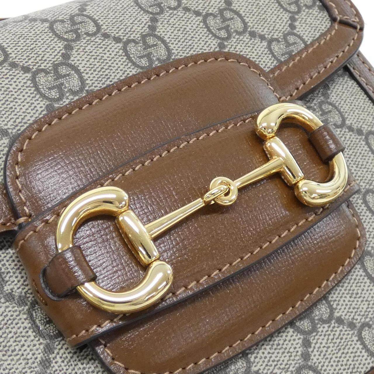 グッチ GUCCI HORSEBIT 1955 GGスプリームキャンバス レザー ショルダーバッグ