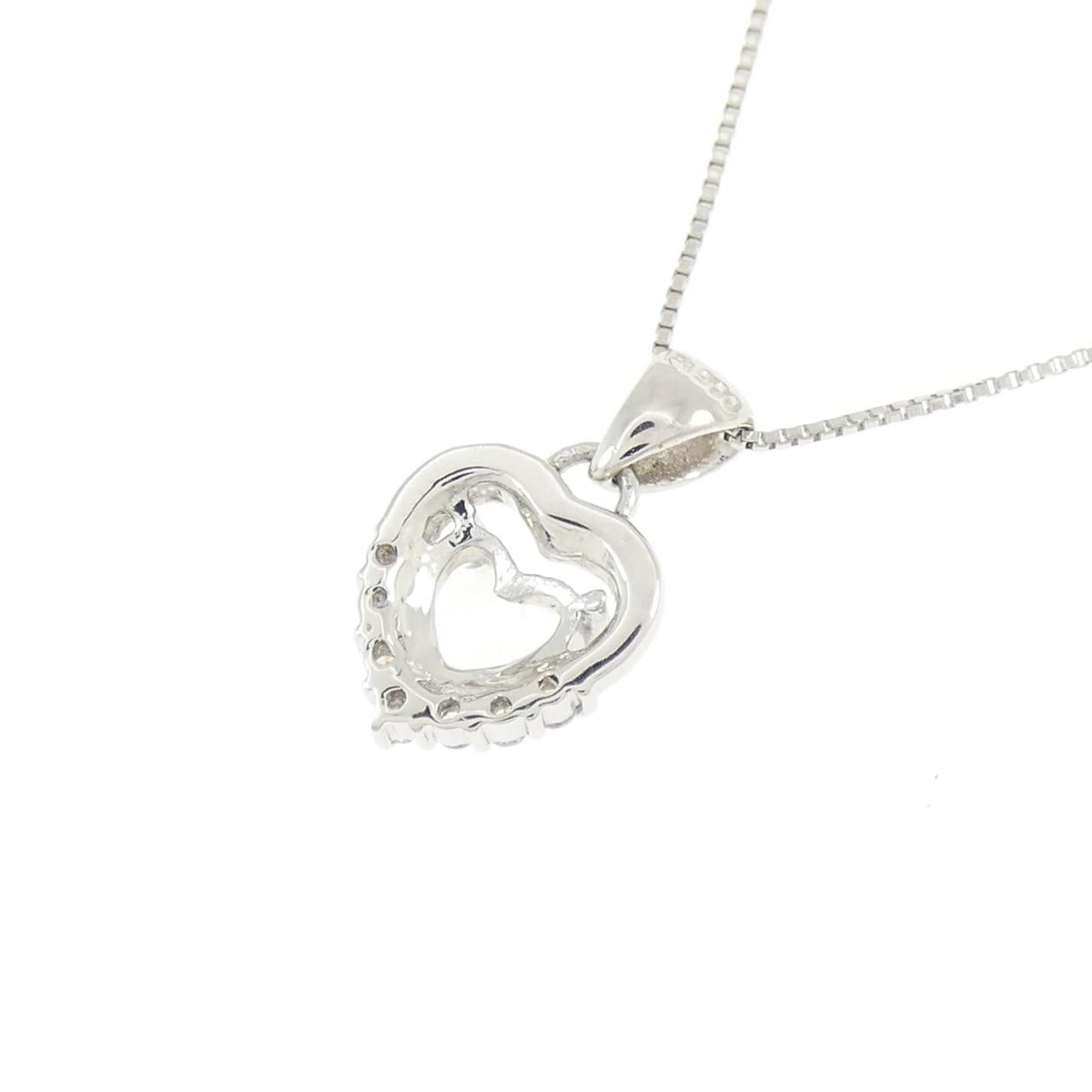 プラチナ ムーンストーン ダイヤモンド ネックレス