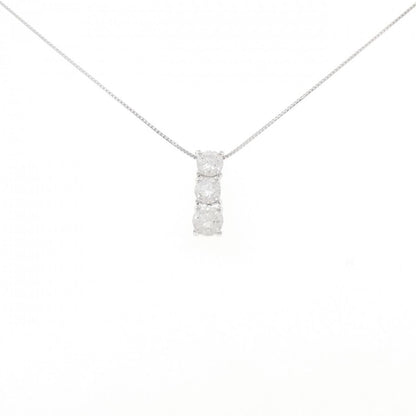 Au750ホワイトゴールド 1.00CT ダイヤモンドネックレス