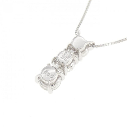 Au750ホワイトゴールド 1.00CT ダイヤモンドネックレス