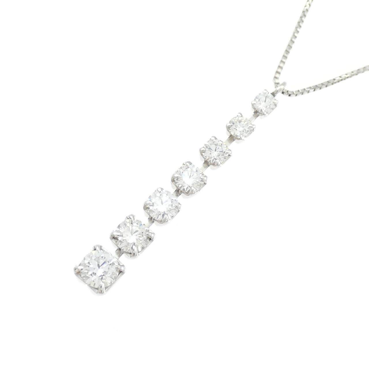 PT850 プラチナ 0.50CT ダイヤモンドネックレス
