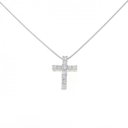 プラチナPT850 0.50CT ダイヤモンドクロスネックレス