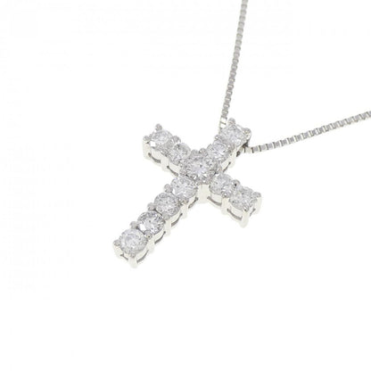 プラチナPT850 0.50CT ダイヤモンドクロスネックレス