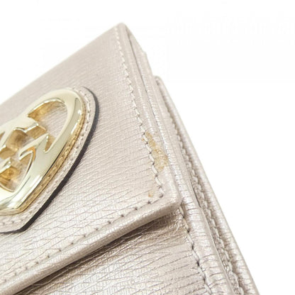 グッチ メタリックレザー長財布