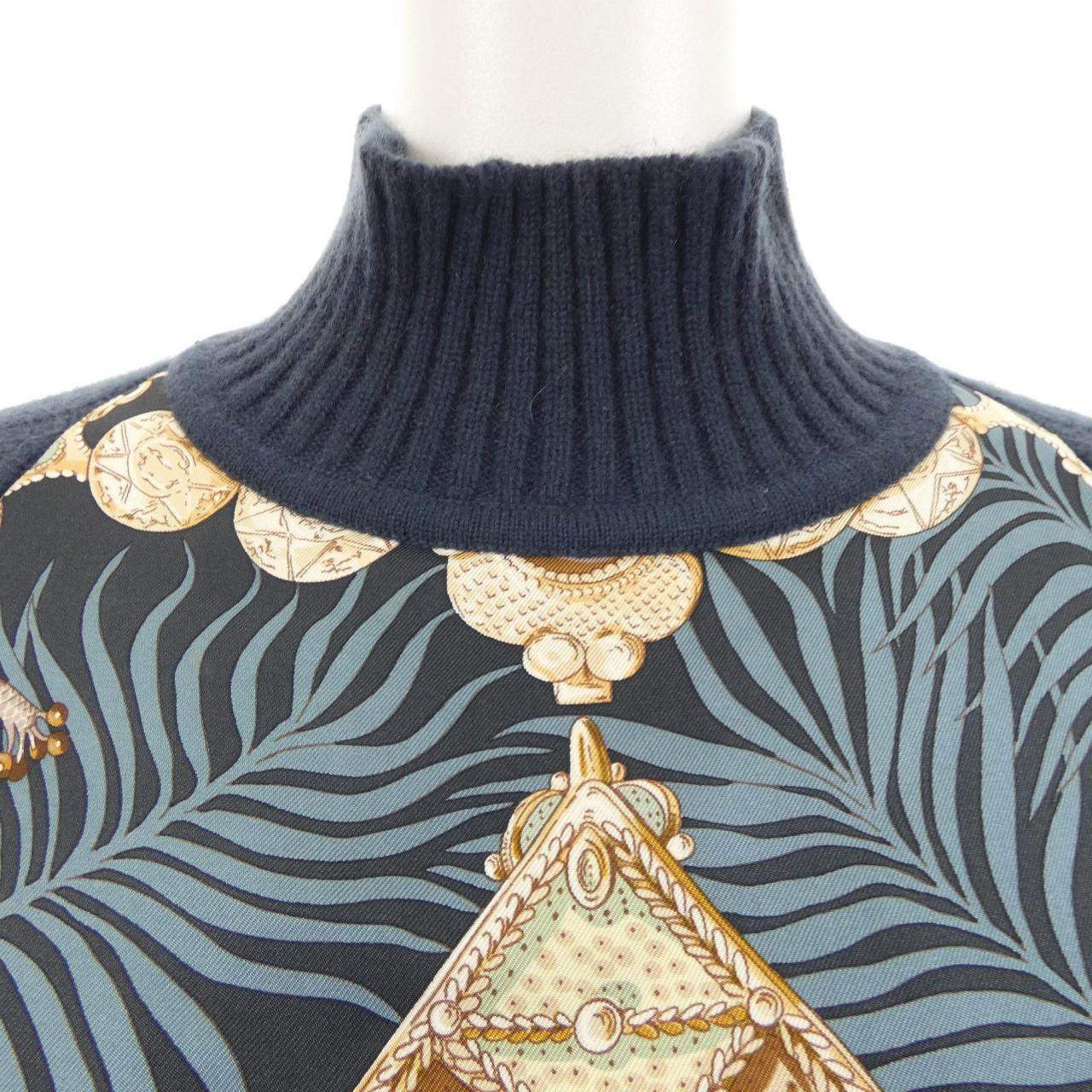 エルメス TERRES PRESCIEUES シルクカシミヤニット SM