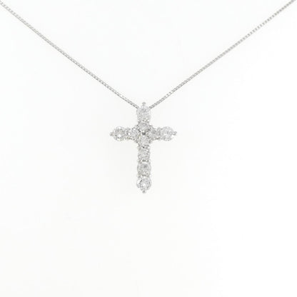 プラチナPT850 クロス 1.02CT ダイヤモンドネックレス