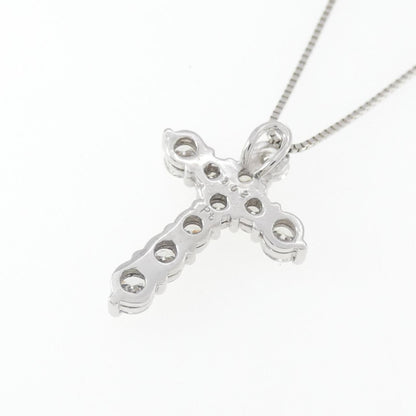 プラチナPT850 クロス 1.02CT ダイヤモンドネックレス