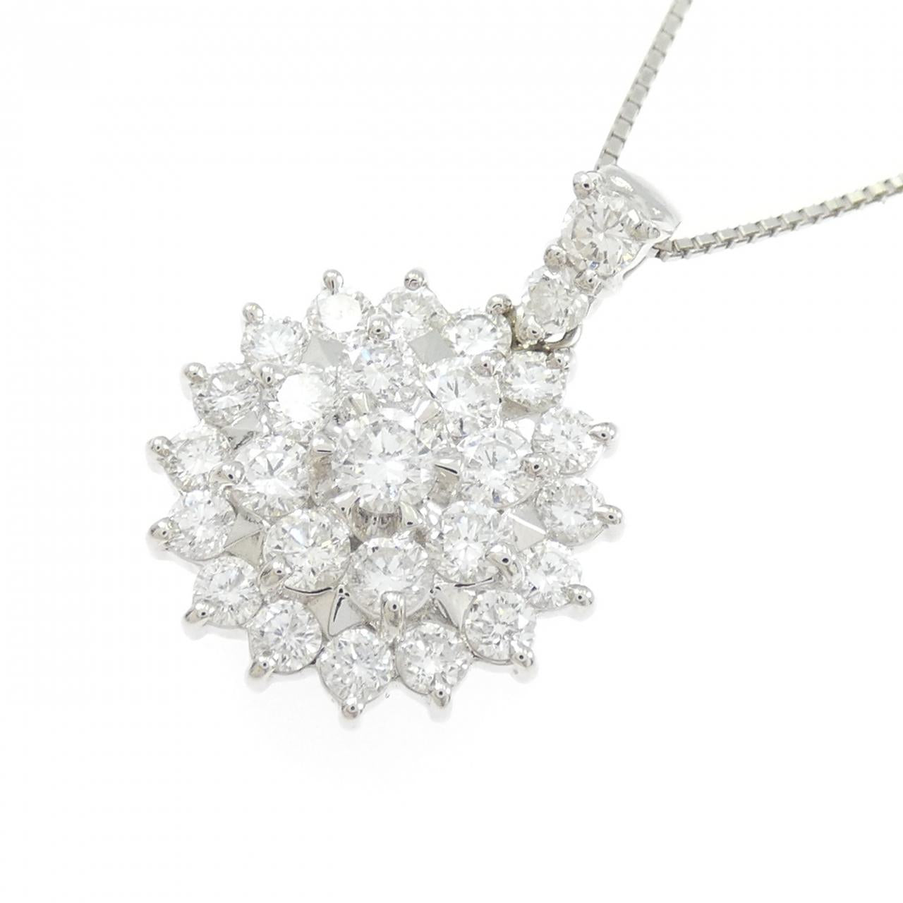 PT900 PT850 1.87CT ダイヤモンドネックレス