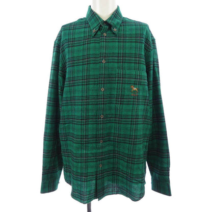 グッチ ロッキングホースチェックウールシャツ