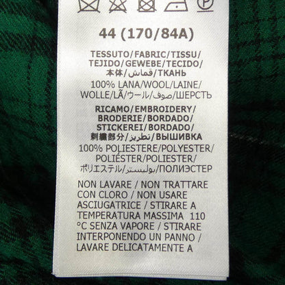 グッチ ロッキングホースチェックウールシャツ